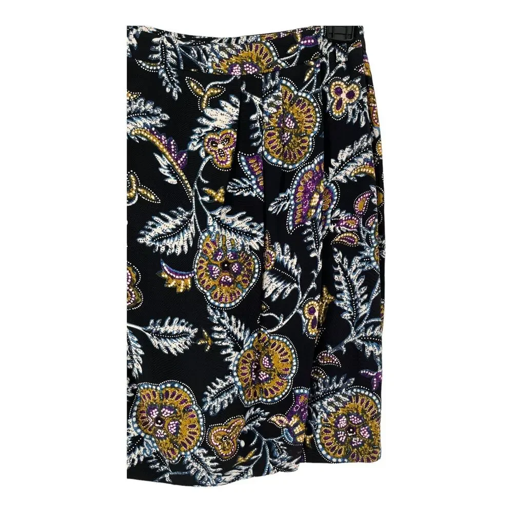 ba&sh skirt Venise paisley wrap black X-Small XS - Picture 5 of 9
